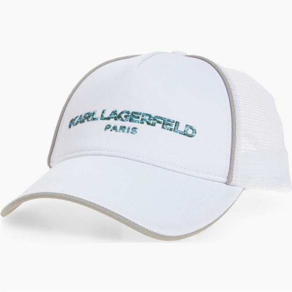 Karl Lagerfeld Accessories - NWT unisex Karl Lagerfeld Logo Embroidered
Trucker Hat